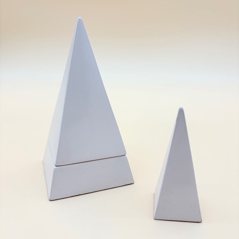 Stackers Pyramid Jewelry Box Ring Holder Set Blush Pink Trinket Box Ring Cone